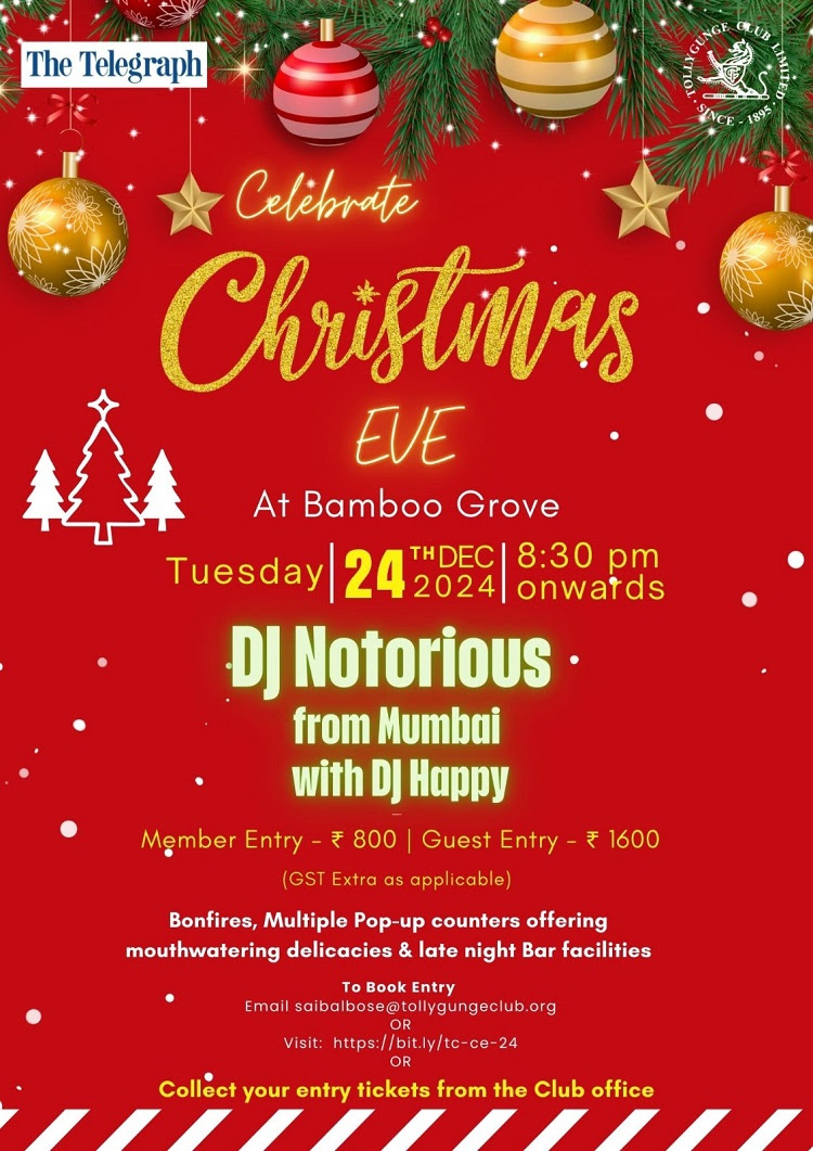 Christmas Eve Tuesday, 24th December 2024 830 pm Onwards